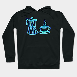 Coffee Time (blue) Hoodie